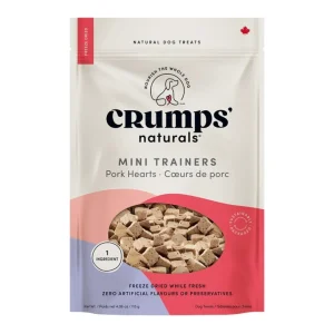 Crumps Dog 4.06 oz. Mini Trainers Freeze-dried Pork Hearts
