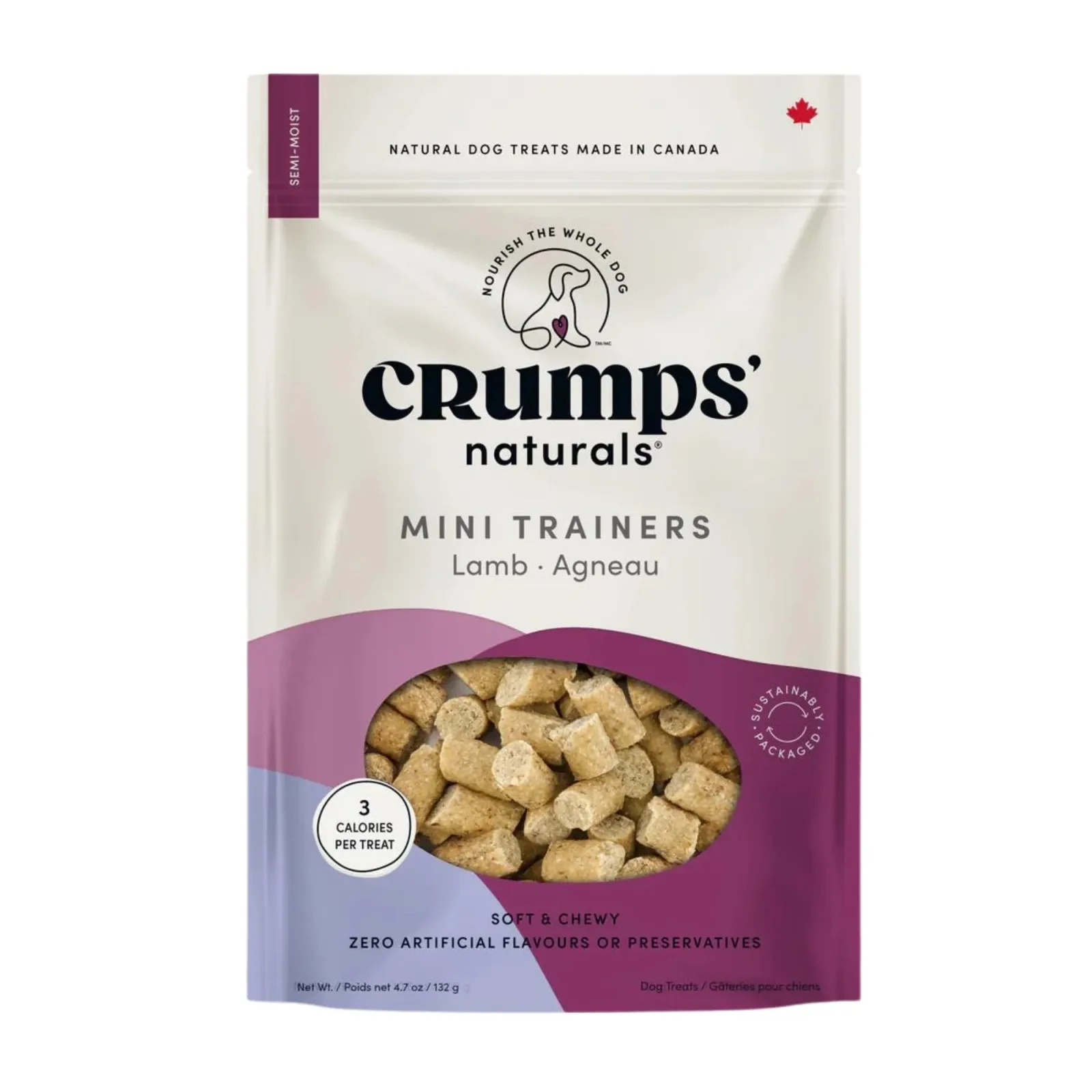Crumps Naturals Dog 10.6 oz. Mini Trainers Semi-Moist Lamb