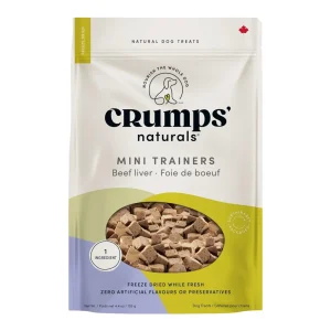 Crumps Naturals Mini Trainers Freeze-Dried Beef Liver Dog Treats 3.7 oz