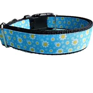 Daisies Nylon Dog Collar