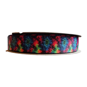 Dark Tie Dye Nylon Dog Collar