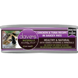 Dave's Cat Grain-Free Saucey Chicken N Tuna 5.5 oz. 24 ct