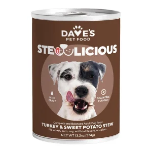 Dave's Dog Grain-Free Turkey And Sweet Potato Cuts in Gravy, 13.2 oz each, Case of 12