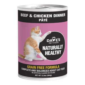 Dave's Naturally Healthy Cat Food, Beef and Chicken 13.2 oz. 12 ct