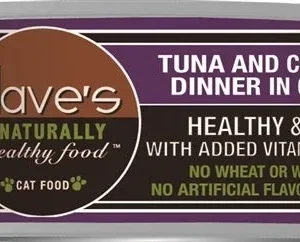 Dave's Naturally Healthy Cat Food Tuna and Chicken Dinner in Gravy, 5.5 oz, 24 ct