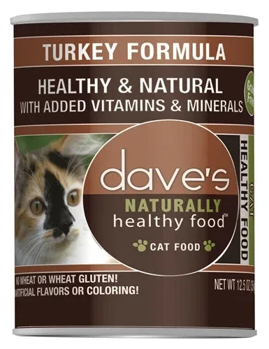 Dave's Naturally Healthy Cat Food, Turkey Formula 12.5 oz. 12 ct - Image 2