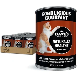 Dave's Naturally Healthy Grain-Free Shredded Chicken in Gravy Wet Cat Food, 13.2 oz, 12 ct