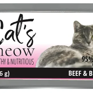 Dave's Pet Food Cat's Meow 95% Beef and Beef Liver Wet Cat Food - Pate, 5.5 oz, 24 ct