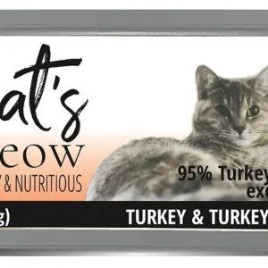 Dave's Pet Food Cat's Meow 95% Turkey - Turkey & Liver Pate Wet Cat Food, 5.5 oz, 24 ct