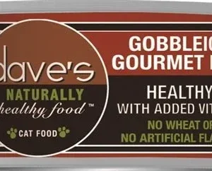 Dave's Pet Food Naturally Healthy Wet Cat Food - Gobbleicious Gourmet Turkey Dinner, 5.5 oz, 24 ct