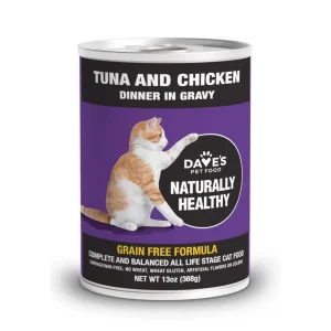 Dave's Pet Wet Cat Food Cat Naturally Healthy Grain-Free Tuna Chicken 12/13 oz