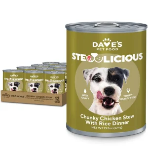 Dave's Stewlicious Chunky Chicken & Rice Wet Dog Food (13.2oz)