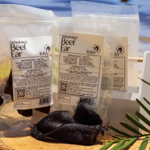 Dehydrated Beef Ear with Hair for Cats & Dogs — All