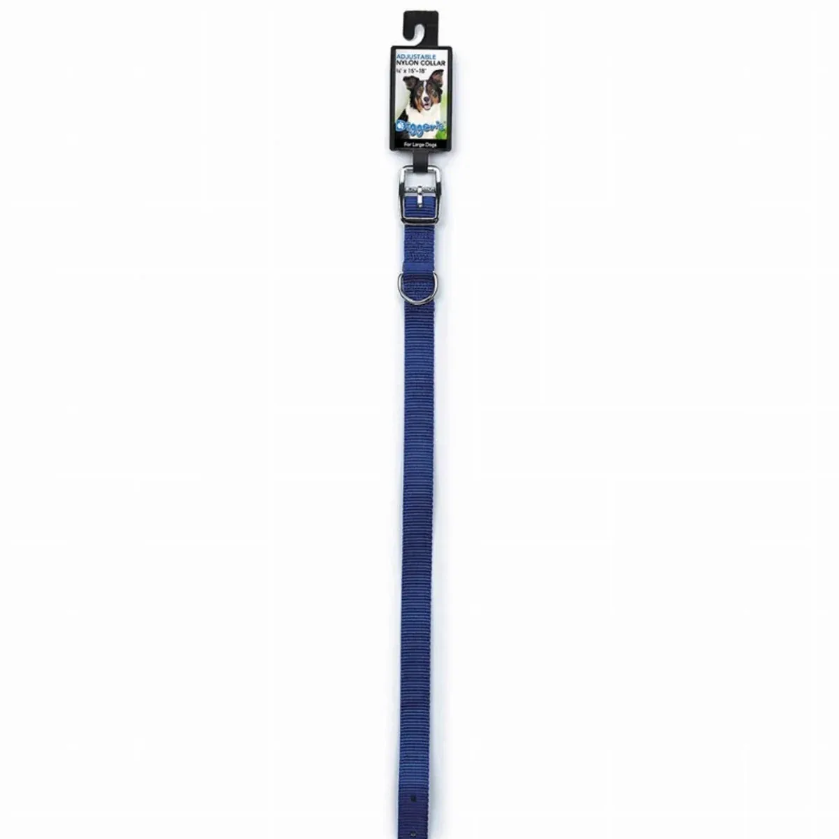 DGR 3/4 in Nylon Dog Collar, 16 in Blue