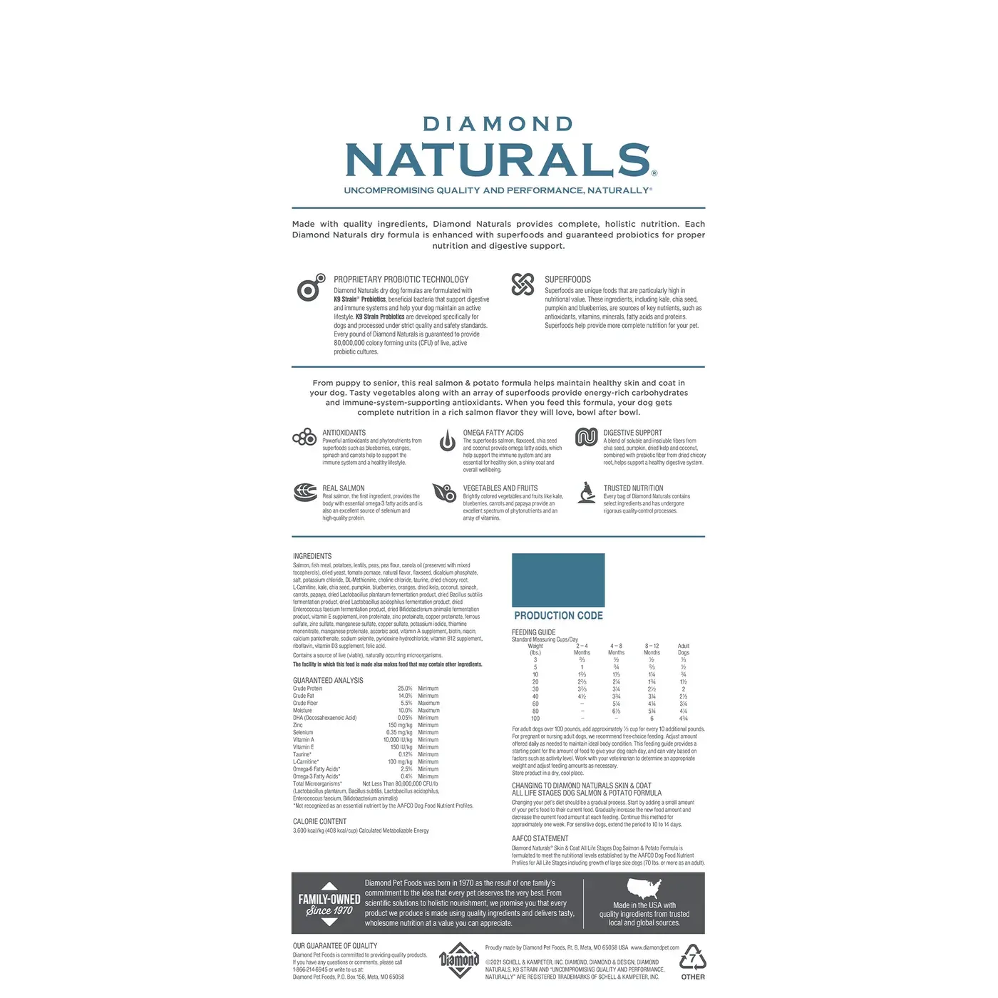 Diamond Naturals Adult Skin & Coat Salmon and Potato Dry Dog Food - Image 2