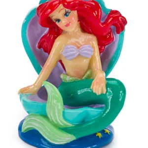 Disney Ariel on Shell Throne Aquarium Ornament Multi-Color Mini