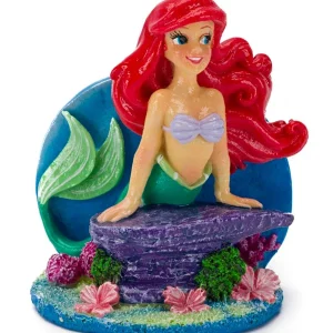 Disney Ariel Stretching on Rock Aquarium Ornament Multi-Color, 3.25 in, Medium
