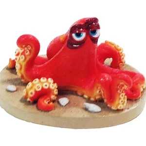 Disney Finding Dory Hank the Octopus on the Sand Statue Beige/Orange Mini