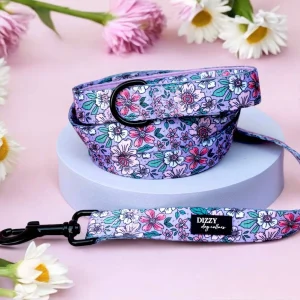 Dizzy Dog Collars - Lilac Floral | Dog Leash