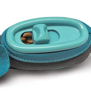 Doc and Phoebe The Hunting Snacker Cat Feeder Black-Blue 3.5 in