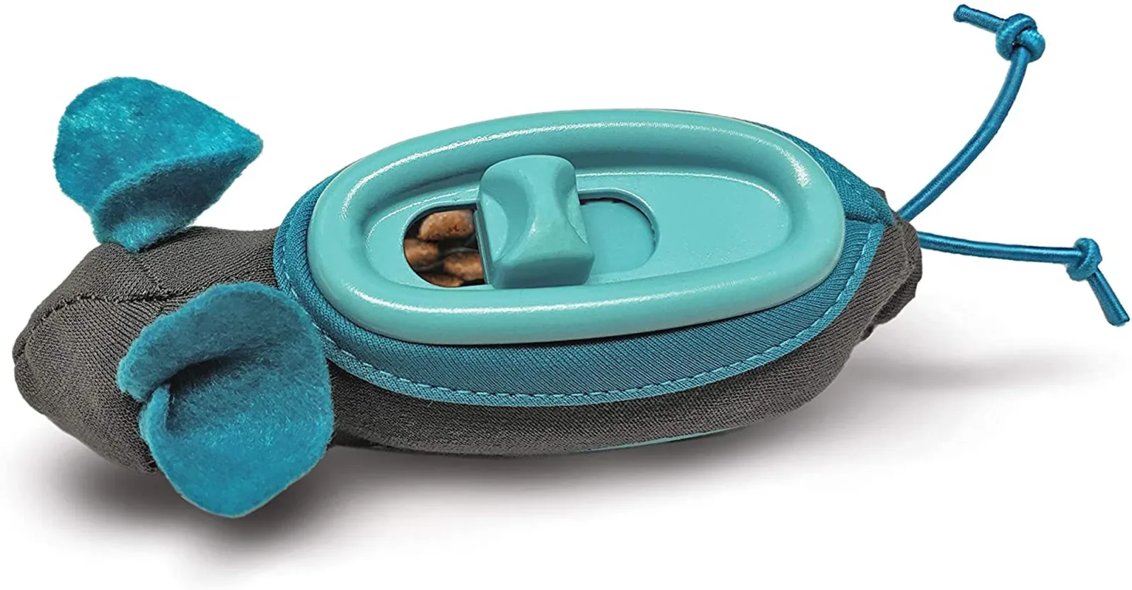 Doc and Phoebe The Hunting Snacker Cat Feeder Black-Blue 3.5 in