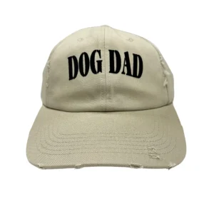 Dog Dad Distressed Cap - Tan