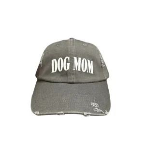 Dog Mom Distressed Cap - Nickel