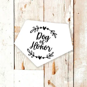 "Dog of Honor" Wedding Dog Bandana