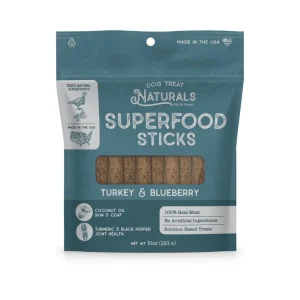 Dog Treat Naturals Dog Superfood Sticks Turkey & Blueberry 10 oz