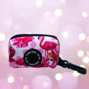 Dog Waste Bag Holder, Hawaii Flamingo