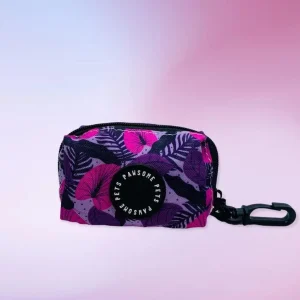 Dog Waste Bag Holder, Hawaii Purple Floral