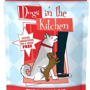 Dogs in The Kitchen Dog The Double Dip With Beef & Wild-Caught Salmon Au Jus 2.8 oz. Pouch 12 ct