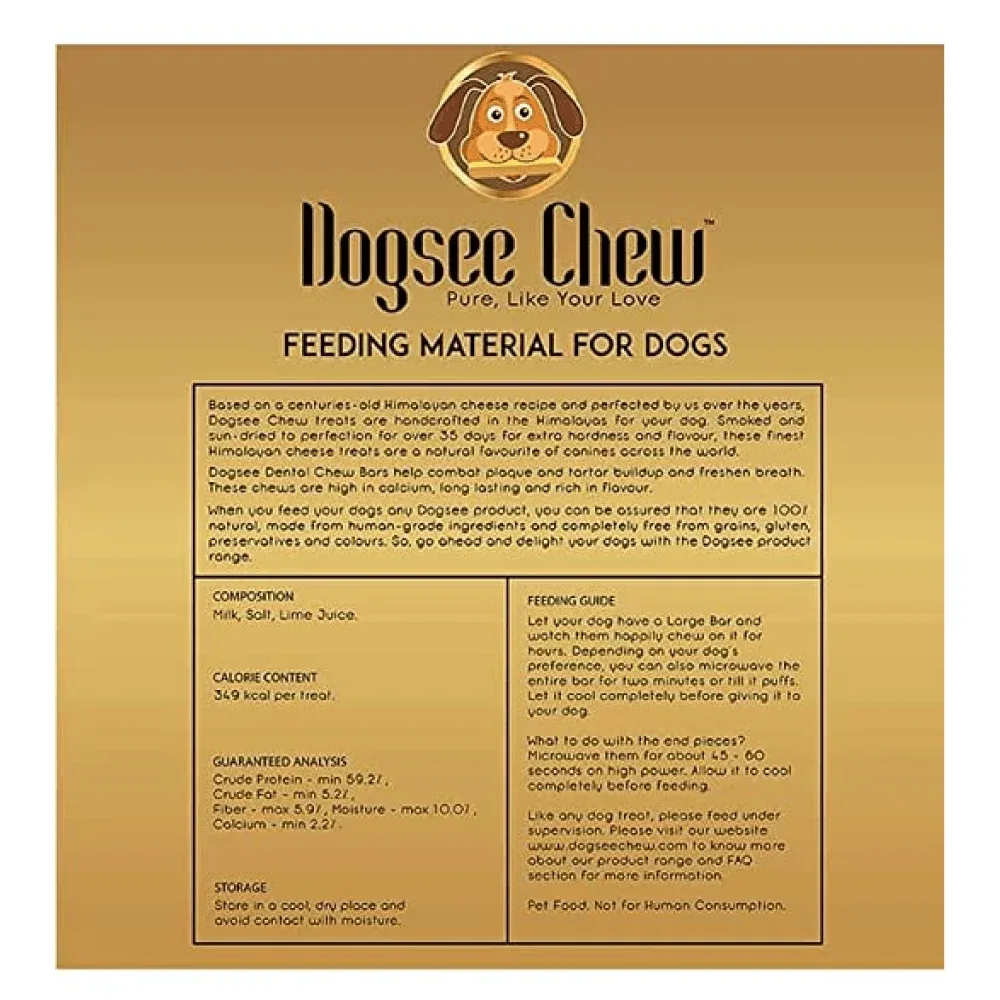 Dogsee Chew 100% Natural Yak Milk Bars Large Breed Dog Treats - Image 2