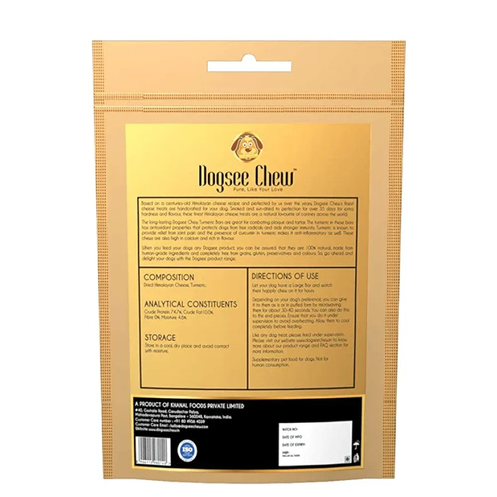 Dogsee Chew Turmeric Chew Bars Medium Breed Dog Treats - Image 2