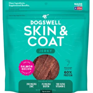 Dogswell Dog Skin And Coat Jerkey Grain-Free Salmon 18 oz