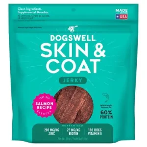 Dogswell Grain Free Jerky Dog Jerky Treats - Salmon–18 oz Bag