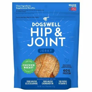 Dogswell Hip & Joint Grain-Free Jerky Dog Treat Regular Chicken 4 oz