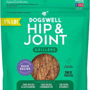 Dogswell Hip & Joint Grillers Grain-Free Dog Treats Duck, 20 oz
