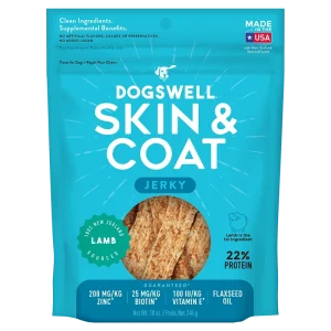 Dogswell Skin & Coat Grain-Free Lamb Jerky Dog Treats 10 oz