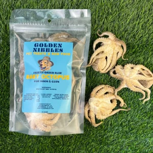 Doot's Chew Bar- Golden Nibbles - Baby Octopus - Single Piece Freeze Dried Treats for Dogs & Cat