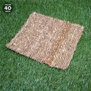 DOUBLE Weave Sea Grass Mat SMALL - 40 PACK [11" x 11"]