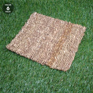 DOUBLE Weave Sea Grass Mat SMALL - 6 PACK [11" x 11"]
