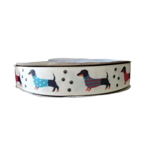 Doxies in Sweaters Nylon Dog Collar