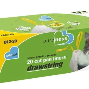 Drawstring Cat Litter Pan Liners LG-20pack Ivory