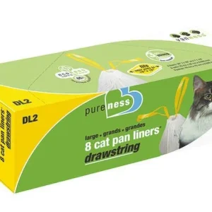 Drawstring Cat Litter Pan Liners LG-8pack Ivory