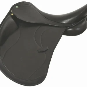 Dressage Saddle - Henri de Rivel Ventura Covered Leather Flocked Dressage Saddle with Knee Blocks