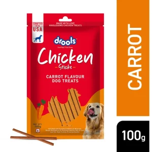Drools Carrot Flavour Chicken Sticks Treat for Dogs