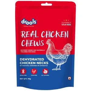 Drools Dehydrated Real Chicken Necks Chews Treat for Dogs