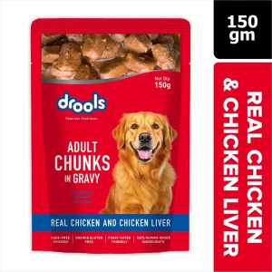 Drools Real Chicken & Chicken Liver Chunks in Gravy Adult Dog Wet Food
