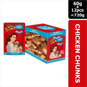 Drools Real Chicken & Chicken Liver Chunks in Gravy Puppy Dog Wet Food (60g)